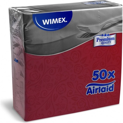 Wimex Ubrousek Premium Dekor-R bordový 50ks 40x40cm