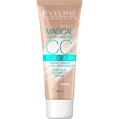 Eveline Cosmetics Magical Colour Correction CC крем SPF 15 цвят 51 Natural 30ml