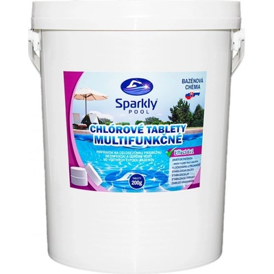 Sparkly POOL Chlórové tablety 6v1 multifunkčné Maxi 20 kg