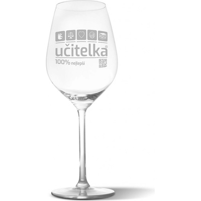 Sablio Sklenička na víno Učitelka 490 ml