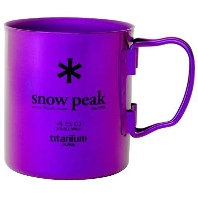 Чаша Snow peak Titanium Double Wall Cup - Purple - размер 450 ml (532-0056-450p)