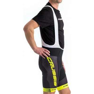 Crussis se šlemi černá / žlutá fluo