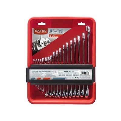Extol Premium sada očkoplochých klíčů sada 18ks 6-24mm 6351