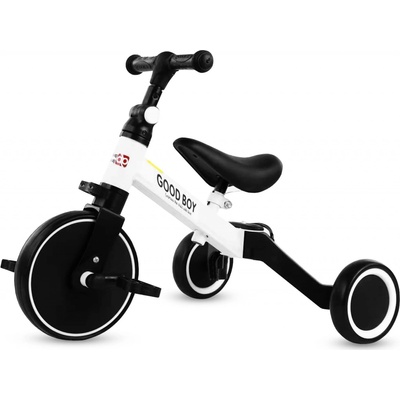 FunPlay Detský bicykel trojkolesový GOOD BOY čierno biela 3v1