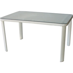 Bogdan Furniture Am Ратанова маса Т 341-2 140/90/75h бялa