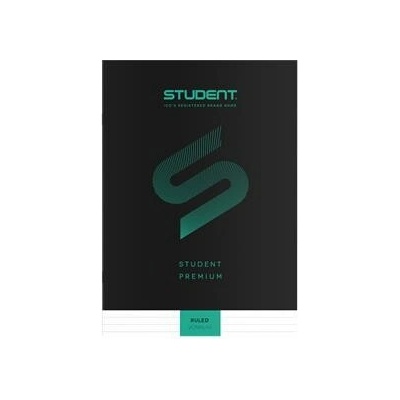 ICO Zošit zošitý formát A4 linkovaný Student Premium čierny