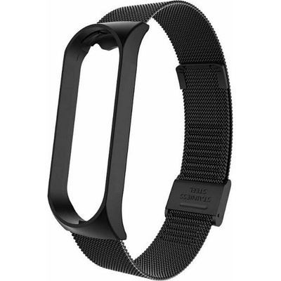 Xiaomi Milánský tah celokovový náhradní náramek univerzální pro Mi Band 3/4/5/6 se zapínáním černá MBSCZ-MT4Z012