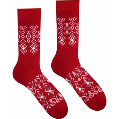 Hesty Socks ponožky Čičmany červené