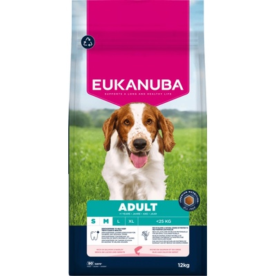 Eukanuba Adult Small & Medium losos a jačmeň 12 kg