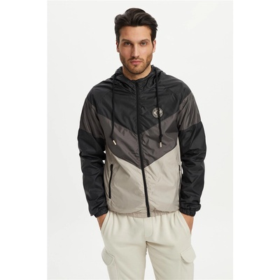 River Club Мъжки водоустойчив дъждобран с качулка и джобове - Черен #408446 (408446_Черно)