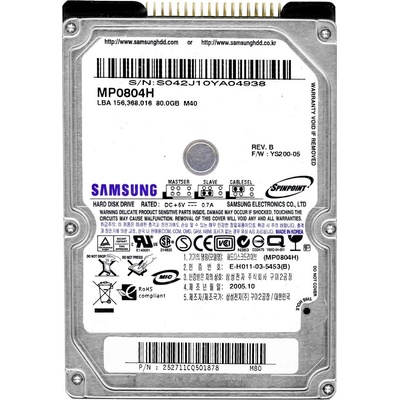 Samsung 80GB PATA IDE/ATA 2,5", MP0804H/CNG