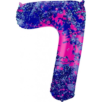 vybavsenaparty Fóliová číslice Paint Splash '7' 86 cm