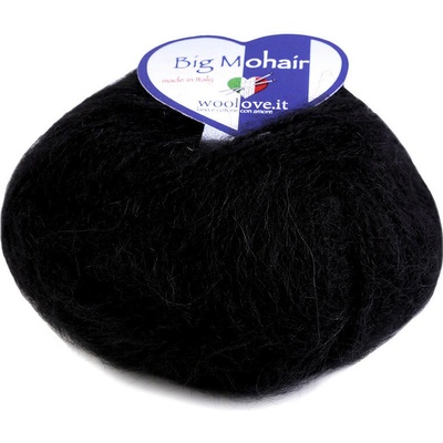 Pletací příze Big Mohair 25 g Varianta: 13 (17) černá, Balení: 1 ks 42299/80186/191861