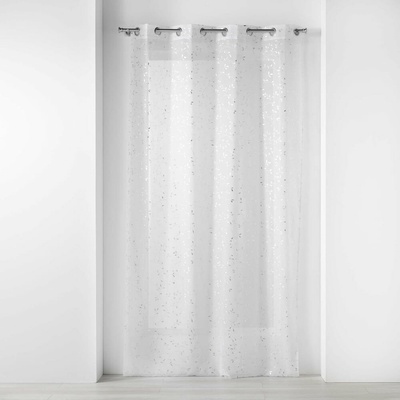 Biela/v striebornej farbe voálová záclona 140x240 cm Floressia – douceur d'intérieur
