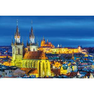 DIMEX ART Флизелинов фототапет прага, нощен изглед 375 x 250 см