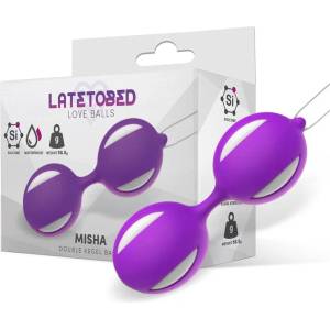 LATETOBED Misha Double Kegel Balls Silicone Purple