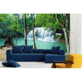 DIMEX ART s. r. o Самозалепваща се флизелинова фототапета водопадът ераван, тайланд 375 x 250 см