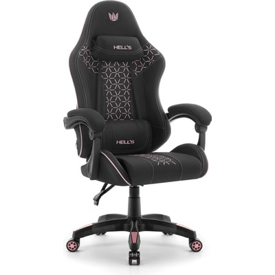 Hell's Chair HC-1008 2.0 Black Pink Fabric Mesh