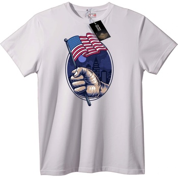 NOONEBRAND Тениска Патриотична ръка - XL, Black