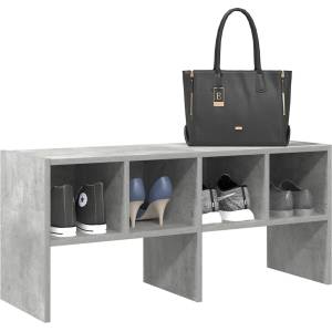 vidaXL Стелаж за обувки, стифиращи, бетонно сив, 89, 5x30x40 см (858845)