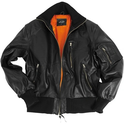 bunda kožená BW Aviator čierna