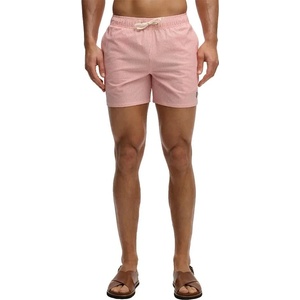 Superdry Бански гащета Superdry Seer Sucker 15 swimming shorts - Pink (Sugar Coral / White Thin Stripe)