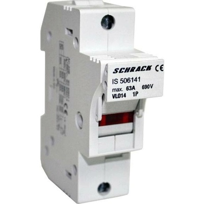 Schrack Poistkový odpínač Schrack 14x51mm 1-pólový 50A na montážnu lištu 31274
