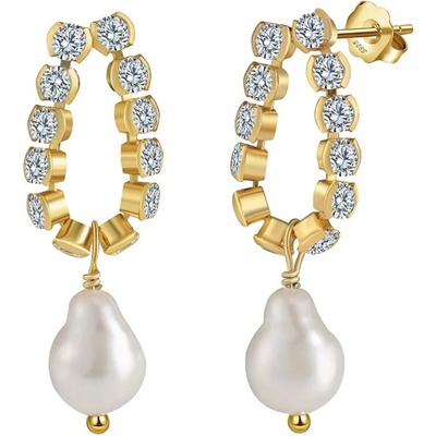 Majya Strieborné náušnice VIANE pozlátené 11703