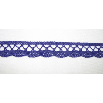 Krajka bavlna 1,5cm fialová tmavá