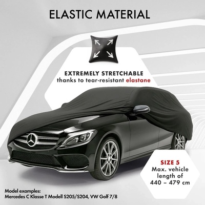 Walser Autoplachta Indoor Stretch PLUS veľkosť 5 combi čierna