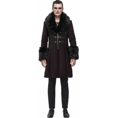 Devil Fashion kabát Master Of Death Gothic Fur