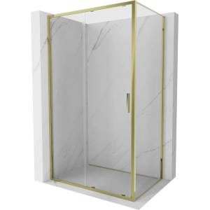 Mexen Exo плъзгаща се душ кабина 180 x 95 см, прозрачна, златна - 8151-180-095-50-00 (8151-180-095-50-00)