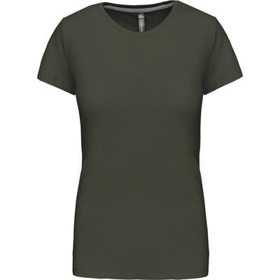 Kariban Tričko K380 krátký rukáv dámské COT-20K38007202 Khaki tmavá