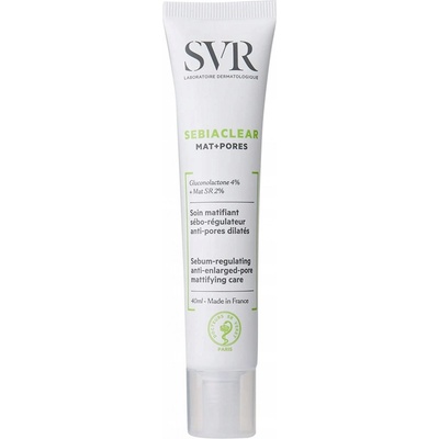 SVR Sebiaclear Mat+Pores matující fluid na regulaci kožního mazu Sebum-Regulating Anti-Enlarged-Pore Mattifying Care 40 ml