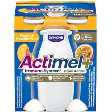 ACTIMEL Triple Action Broskyňa Marakuja 4 x 100 g