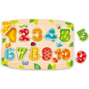 Hape Дървена играчка HaPe International - Пъзел с цифри (H1404) - ozone