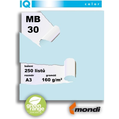 IQ A3 160g 250 listů modrá