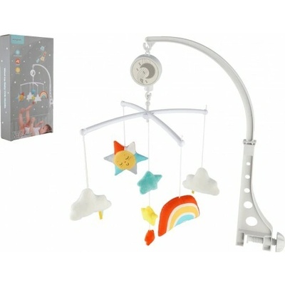 Teddies Kolotoč nad postieľku plast/látka s naťahovacím hrajúcim strojčekom