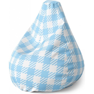 Sablio sedací vak Pear čtvercový vzor 140 x 100 x 25 cm