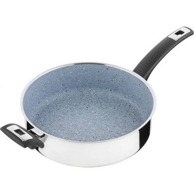 Kolimax FLONAX STANDARD panvica 26 cm s rukoväťou a úchytom so sklenenou pokrievkou vysoká čierna