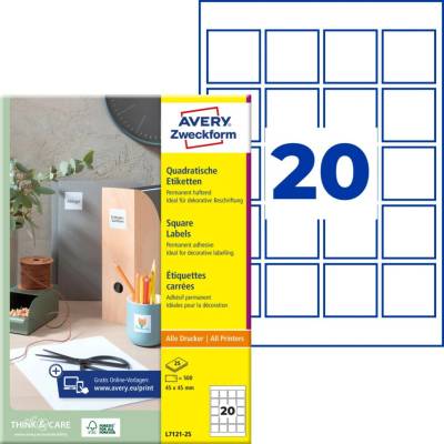 Avery Zweckform 25 listů, A4, bílé L7121-25