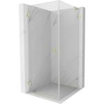 Mexen Lunar-B L лява врата душ кабина 80 x 80 см, прозрачно, златиста матова - 832L-080-080-55-00-L (832L-080-080-55-00-L)