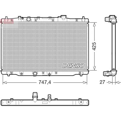 Chladič, chlazení motoru DENSO DRM40054