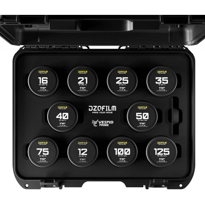 DZOFILM Vespid Prime 10 Lens Kit (16 / 21 / 25 / 35 / 40 / 50 / 75 / 100 / 125 / Macro 90 mm) metric