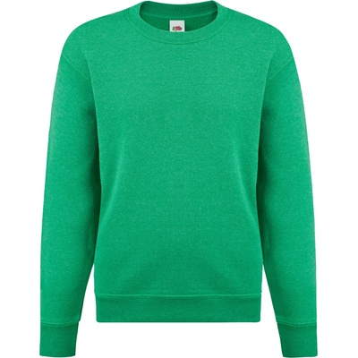 Fruit of the Loom dětská mikina F.O.L. Classic Kids Set-In Sweat zelený melír