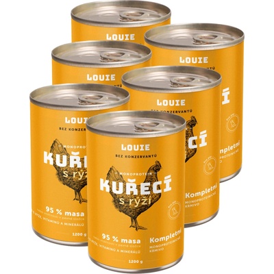 Louie Dog Kuracie s ryžou 6 x 1200 g