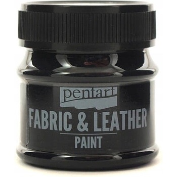 Pentart farba na kožu a textil 50 ml čierna