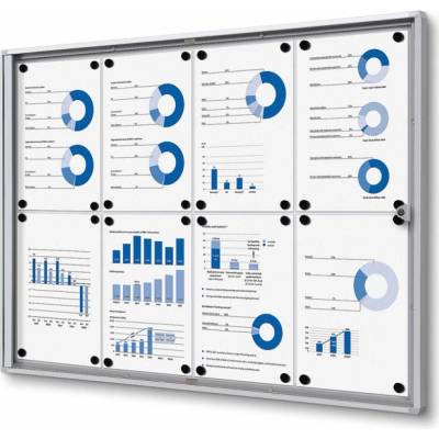 Jansen Display Vnitřní uzamykatelná vitrína - vnitřní hloubka 12mm 8 x A4