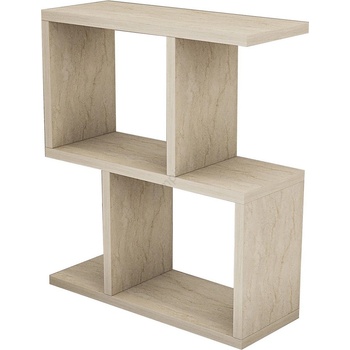 Asir Странична маса cros с мраморен декор, бежова (as3288)