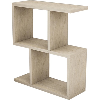 Asir Странична маса cros с мраморен декор, бежова (as3288)